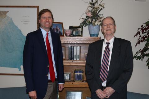 Sunshot from file - Ed Ridgway, left, and Bob Ridgway, right, pose for a photo in 2020. The firm, Ridgway and Ridgway, is celebrating its 45th anniversary this year. 
