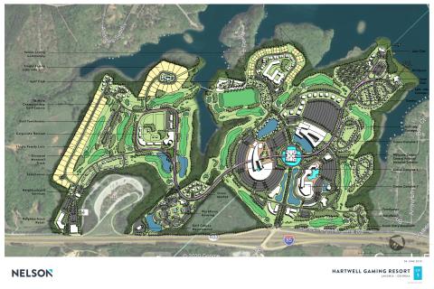 Graphic submitted - A rendering of a proposed casino site near I-85 in Hart County shows what one developer sees as the possible future for casino gambling in Georgia. 