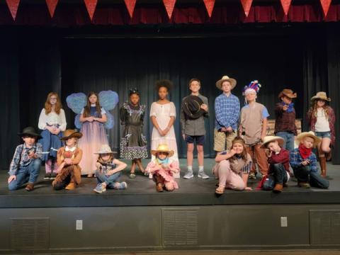 Pictured are cast members from left to right, front, Simon List, Natalie Berelc, Lyla Pugh, Caroline Hart, Morgan Hurley, Tyler Jensen, Sawyer Brown, back, Paisley McGhee, Gerri Pugh, Morgan Carter, Trinity Freeman, Zachary Simmons, Kenyon Harris, Case Cothran, Maks Hurley and Makenzie Jensen. Not pictured is August Thompson and Scarlet Grace Thompson.