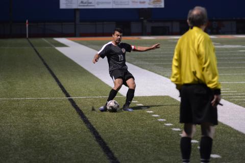 Sunshot by Grayson Williams Renso Escobedo fires a pass in the Bulldogs’ 8-1 senior night victory over Lincoln County on Friday, April 16 at Hart County High School.