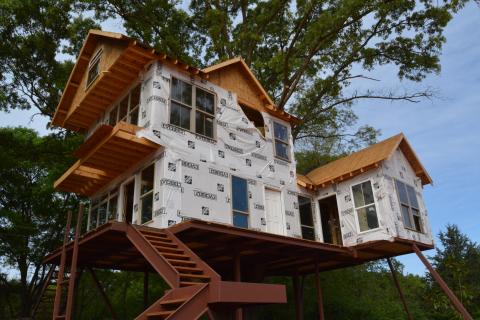Hart County resident Santos Perez built a treehouse equipped for full residence in his back yard.