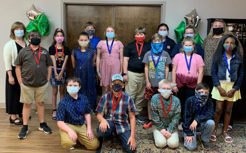 Submitted photo - Front Row: From left to right,  Eli Alewine, Case Cothran, Ian Robertson, Alex McBride. Back Row:  AnnaMarie Harrison, Lukas Smith, Destiny Soto, Ashleigh Jones, Tyler Bowers, Nancy Beth Webb, Garrett Ray, Caleb Carter, Emma Shiflet, Paige Wilson, Grace Wilson, Brandi Shiflet, Kennedi Huff.