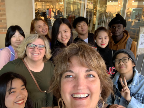 Submitted photo - International students travel to Atlanta once a quarter to take turns eating from their home cuisines. Pictured are front row from left to right: Hong Pham, Nealie Peeples, Sarah LeCroy and Wischut Pichayakiatikul. Back row from left to right: Yejean Woo,  Chau Nguyen, Mie Tanaka, Seungseung Choi, Nhi Bui and Sebastien Charles.