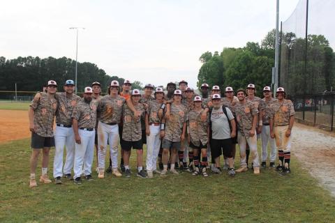 Photo submitted - The Hart County High School baseball team is pictured after sweeping Redan in the first round of the state playoffs.