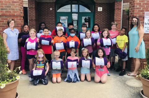 Pictured front row:  Lyla McGehee, Brayden Freeman, Daylin McCann, Kinsley Stallings, Vanessa Sanchez. Pictured middle Row:  Khloe Dowell, Nolan Franco, Keylin White, Brayliee Hickman, Reagan Johnson, Phoebe Tauber, Brendenn Norman. Pictured back row: Second grade teacher, Crystal Kearns,  Adrianna Rucker , Za’Corri Maddox, Mason Tate, Javion Bonner, Jay Isbell, Gabi Jackson, Townes Anderson, NEGACDV representative, Kristen  Jackson
