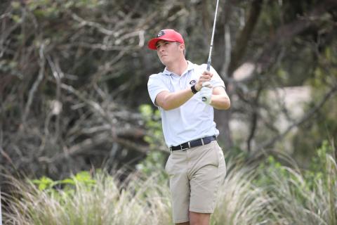Steve Colquitt/UGA - Eli Scott during the match play quarterfinals of the SEC Championship at Sea Island Golf Club on St. Simons Island, on Saturday, April 24.