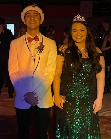 Photo Submitted - Hunter Carter, left, was named Prom King and Haley Evans, right, was named Prom Queen.