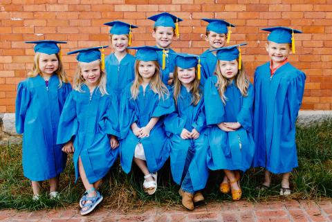 Submitted photo - This year’s preschool graduates. Pictured front row left to right: Stella Stone, Carolina Clark, Ava Sanders, and Clara Van Dora. Pictured back row left to right: Korrah Fowler, Madison Dickerson, Kacen Temple, Kanler Temple, and Bryce Graham.