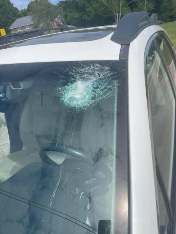 Photo submittd - Multiple vehicles, including the one pictured, were struck by rocks Monday launched from a sling shot, the sheriff said, on Reed Creek Highway.