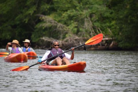 Submitted photo - Georgia River Network paddle participants explore the 10-mile Tugaloo River Water Trail in celebration of the water trail’s establishment within the organization’s Georgia Water Trails Network. 