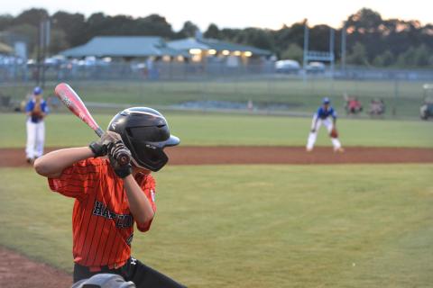 Drew Dotson/The Hartwell Sun - A batter awaits the pitch in the 9-11 all-star team’s loss against Toccoa on June 30.