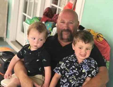 Chris Minervino with his grandsons, Wyatt and Ethan.