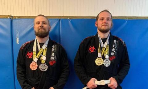 Submitted photo - Chris Burns, left, earned a silver and bronze medal and Grayson Williams, right, won a gold and silver medal.