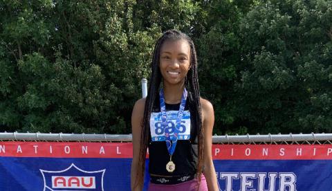 Valasha Carter won first in the triple jump and sixth place in the long jump.