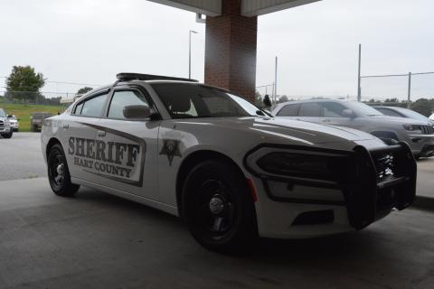 Drew Dotson/The Hartwell Sun - A Hart County Sheriff’s Office cruiser parked at the station.