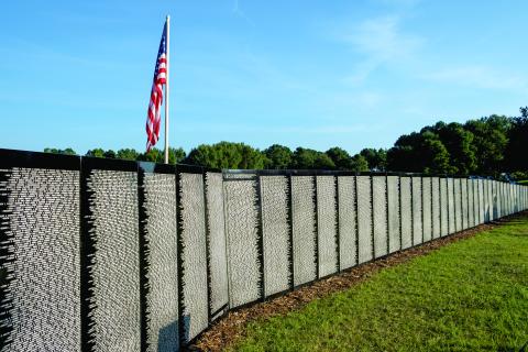Spectators from around the region came to Cateechee Golf Club in Hartwell over Labor Day weekend to view the Traveling Vietnam Memorial Wall, seen above.