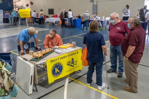Area organizations meet  at the Hartwell Helps Expo at the YMCA on Oct. 2. Organizations in attendance explained to visitors how they can help the public in times of need. 