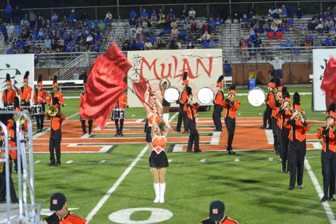 The Hart County Marching Band performs "Mulan" for its home crowd on Oct. 8.