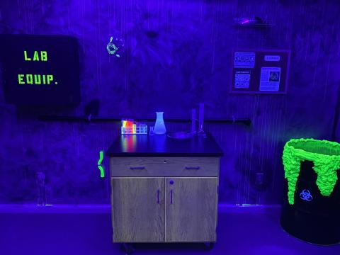 The Lab Room at Lake Hartwell Escape Room, one of the three rooms inside the venue.