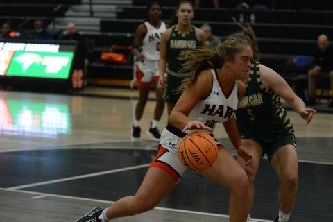 Dakota Phillips drives the lane in a home game against Rabun Gap-Nacoochee on Nov. 18.