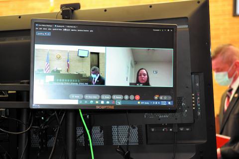 Crumpton appeared at her bond hearing via Zoom. Her attorney William Healan was in attendance at the Hart County proceeding. 