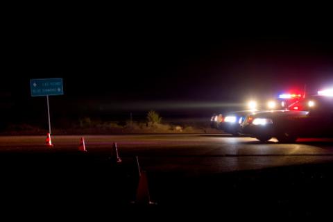 Road block at Red Rock Fire. Photo credit: GregC