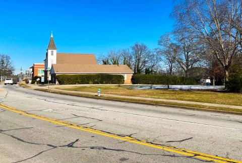 The property the city intends to turn into a new parking lot for the city.