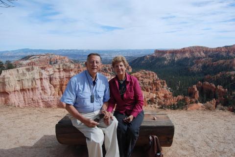 Joe and Patricia Whittemore at the Grand Canyon, one of their many bucket list check-offs. 