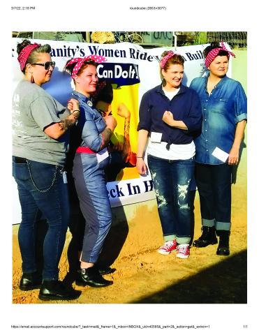 From left to right: Rebecca Duncan (first place), Ashley Davis (second place) and Gabrielle Butler and Tammy Demchak (third place).