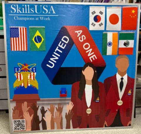 The first place-winning bulletin board created by Hart County High School SkillsUSA competitors. 