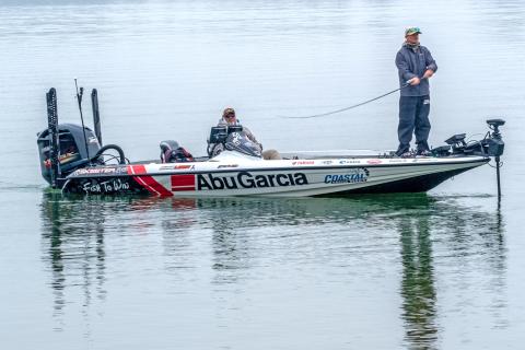 Local photographer catches  Shane LeHew from Catawba, N.C. from his Hartwell dock.  Lehew finished 50th and won $10,000 in the Bassmaster  Classic on Lake Hartwell over the weekend. 