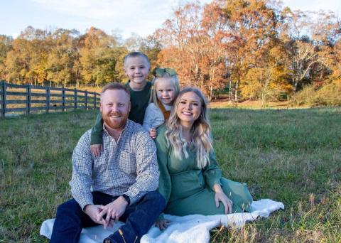 District 4 candidate Jeff Brown pictured with wife Cassie and children Judson, 5, Camilla, 4. Not pictured is daughter Charlotte, born April 3.