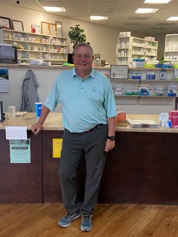 Hartwell Drugs pharmacist Bill Rogers. 
