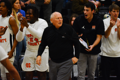 Harry Marsh coaching during his final season at Hart County High School.