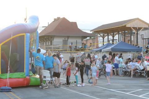 The event featured several pop-up tables from local businesses and an area for the kids to explore. 