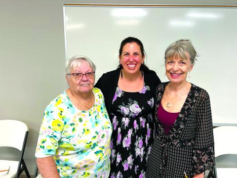 The Connie Mack Bowers Memorial Team, pictured left, won another Hart County Spelling Bee at the Adult Learning Center on April 28. From left to right is Kathy Gumbert, Jennifer Hanna and Julie Lassiter.  