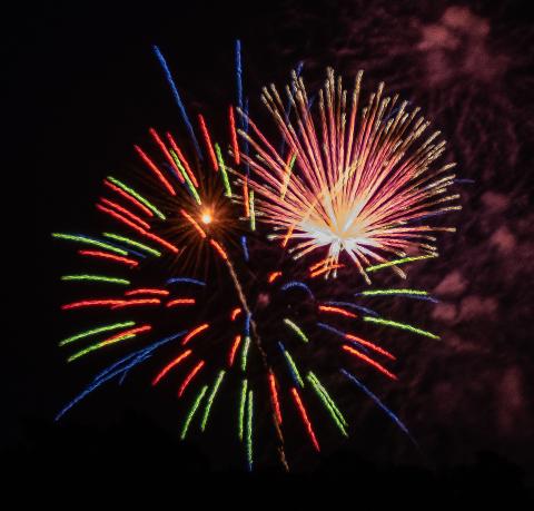 Fireworks light up the night sky around Lake Hartwell after hours on Saturday, June 25. 