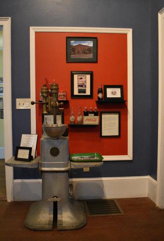 Coca Cola played a big role in Hart County. Coca Cola originally moved into the building that sits at the corner of W. Franklin Street and N. Forest Avenue in Hartwell. Pictured above in the museum, an homage to the cola’s Hartwell history. 