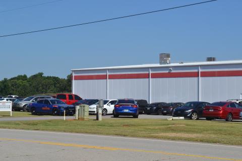 Georgia State Patrol blocks the entrance of Ritz near Lavonia, June 20, after the facility received shooting threats.