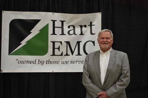 Bill Leard, pictured above at the annual Hart Electric Membership Corporation meeting, was named the next board member for the organization.