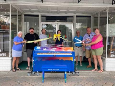 From left to right, Mary Lynn Johnson, DDA director Jason Ford, Daniel Craft, , Jackson Ford, Earl Johnson, Rob, and Dixie Northrup.  Dixie was in charge of the project.