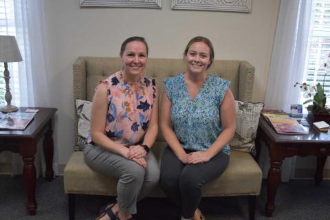Dr. Michelle Seawright, left, and Brittany Lewis FNP inside the Whole Hart Wellness office.