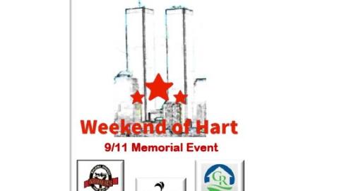 Weekend of Hart promotional picture featuring their 9/11 memorial tribute.