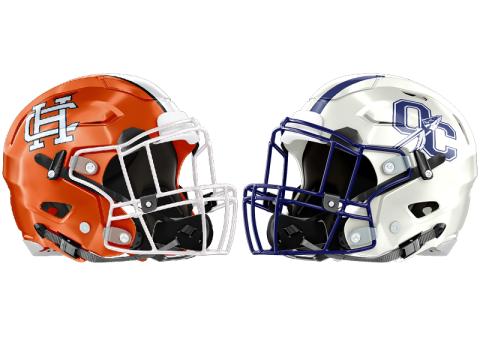 Hart County helmet (left) and Oconee County helmet (right).