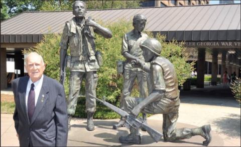 Photo submitted On Capitol Hill in Atlanta, the state erected a memorial to its veterans and in honor of Gen. Pete Wheeler, who served as commissioner of the Department of Veterans Service from 1948 until his death in 2015. 