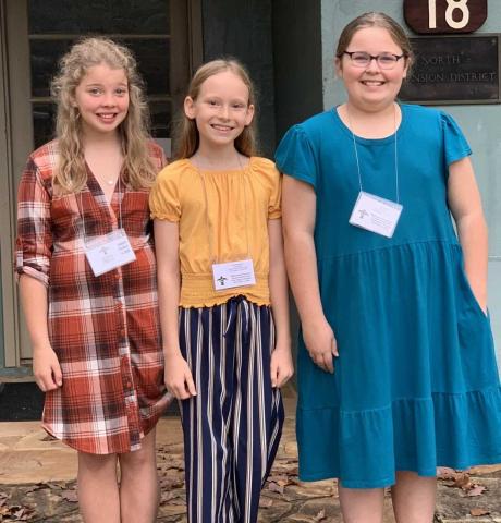 Hartwell Elementary Participants (l to r): Morgan Johnson, Kennedi Pennington, Georgia Shiflet (not pictured—Teon Allen).
