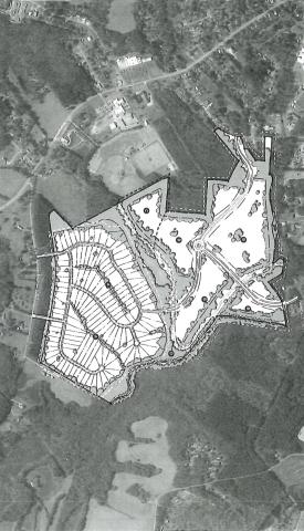 The proposed subdivision plot of land that developers Kenney Whitworth and Brandt Bentley want to develop. 