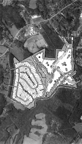 A rendering of the proposed subdivision along Liberty Hill and Fairview Roads in Hartwell.