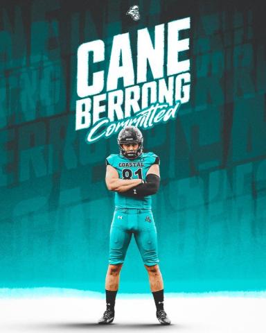 Former Hart County and Notre Dame tight end commits to play for the Chanticleers of Coastal Carolina. (Photo by Coastal Carolina Athletics)