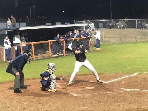 Riley Posey steps to the plate in the 7-4 loss to Elbert.